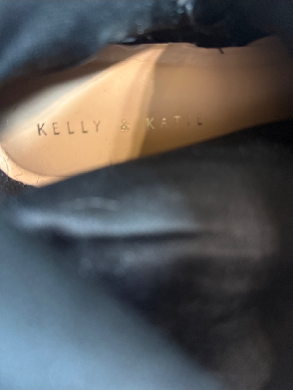 Kelly & Katie Lanner NWOT Black Knee High Boots Size 11M Faux Suede Riding Boots - Picture 6 of 7